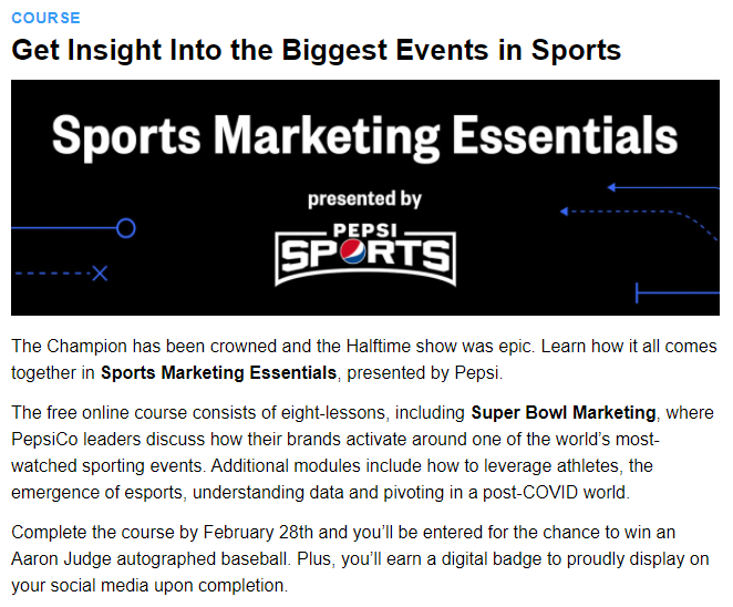 Sports Marketing Essentials, splash