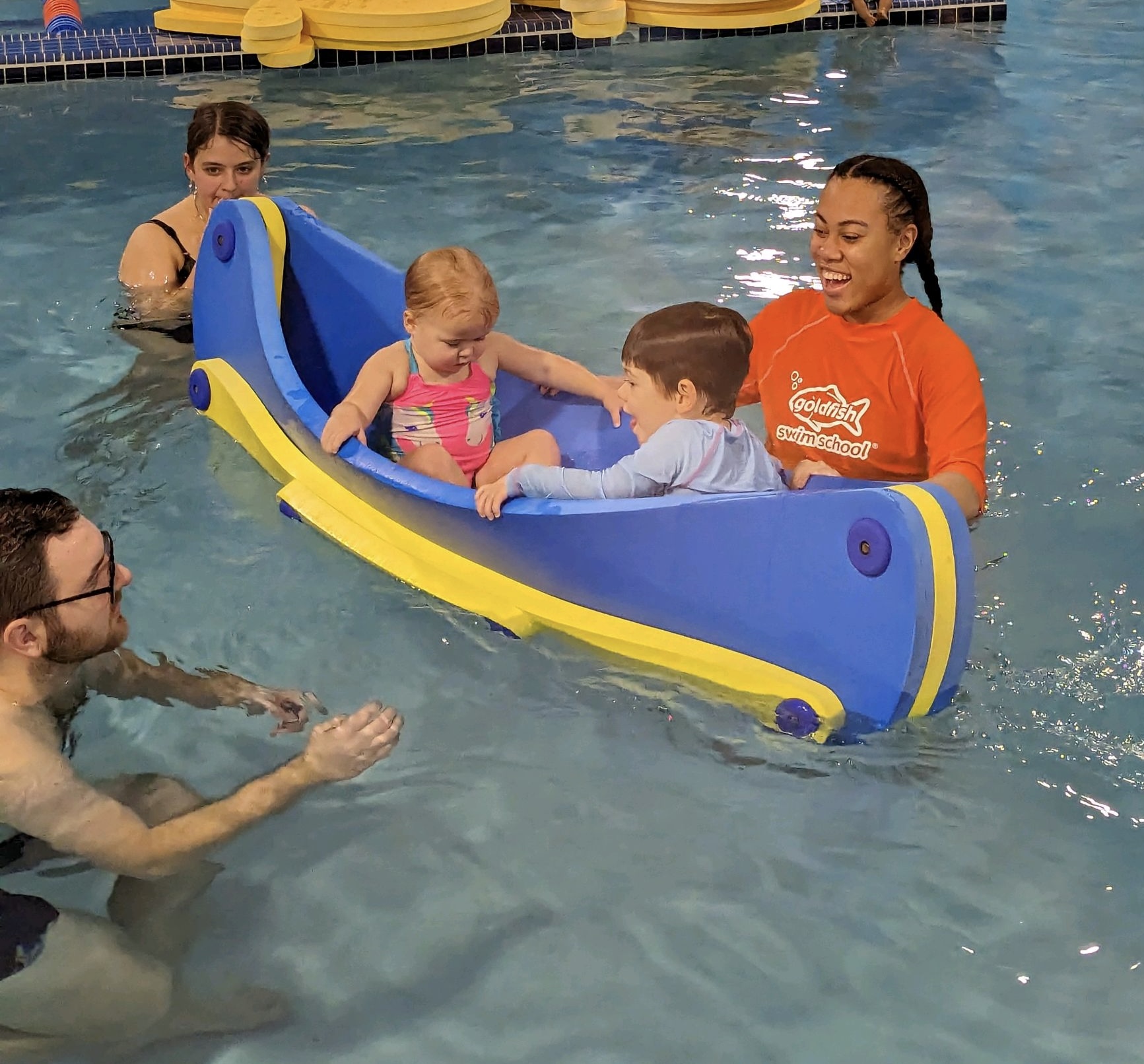 Boat in pool